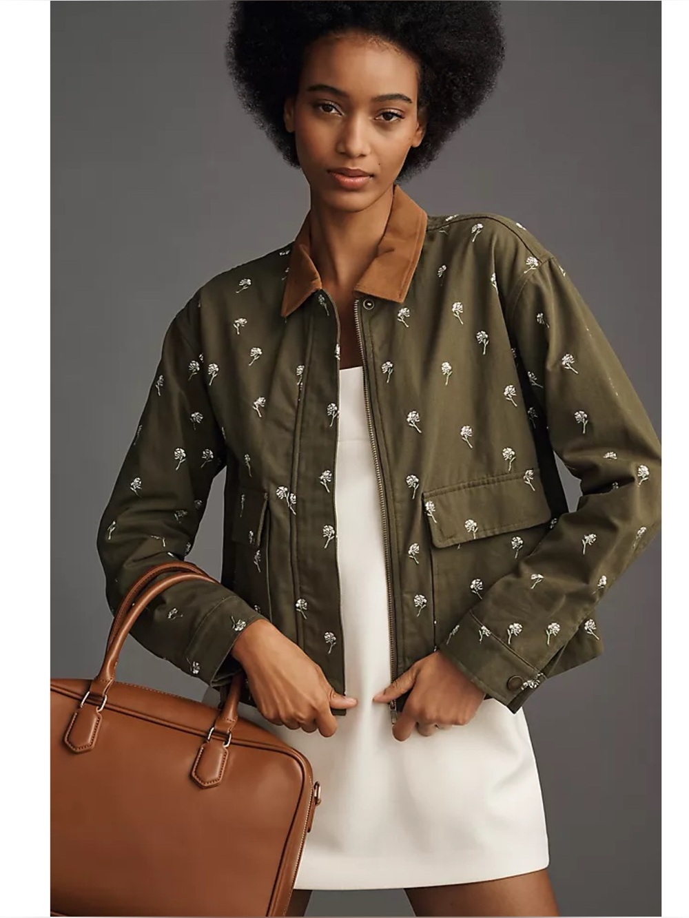 NWT Anthropologie Dolan Left Coast Floral Embroidered Barn Utility Jacket XS